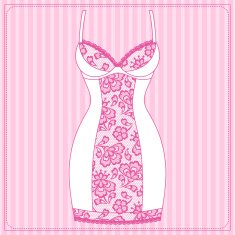 Fashion female lingerie with vintage lace ornament N4