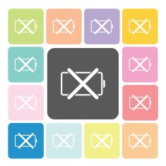 Battery symbol Icon color set vector illustration N3