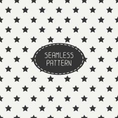 Vector seamless retro pattern with vintage hipster star Stylish texture
