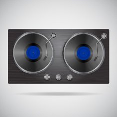 Vinyl Record Player Icon dj mixer icon cabin