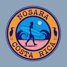 Abstract surfer stamp
