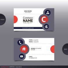 Abstract creative business card Vector N42