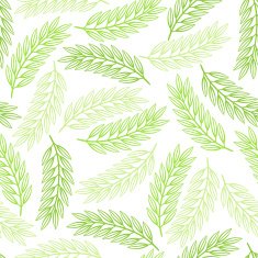 Seamless pattern design with stylized abstract leaves N3