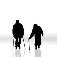 Vector silhouette of couple N69