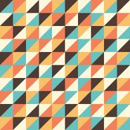 Seamless pattern with multicolored triangles