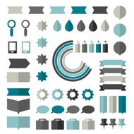 Collection of flat infographics elements