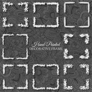 Hand drawn abstract background frame Vintage traditional indian ottoman motifs N9