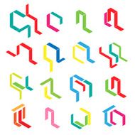 Abstract layout pattern 3d geometric