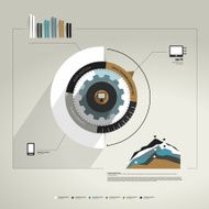 Business cog wheel template concept