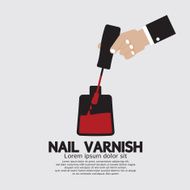 Nail Varnish Manicure Apply Vector Illustration