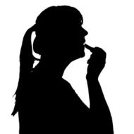 Vector silhouette of a woman N995