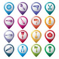 Construction Tools Pointer Icons