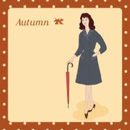 Autumn lady - Illustration