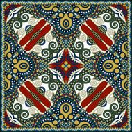 Traditional ornamental floral paisley bandanna Square ornament N103