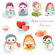 collection valentine cats N2
