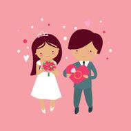 Cute wedding illustration