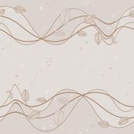 Wavy Branches With Leaves Background