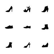 shoes 9 icons set