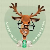 Deer hipster Vector illustration