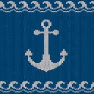 Knitted seamless pattern with anchor N2