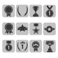 Set of flat vector award