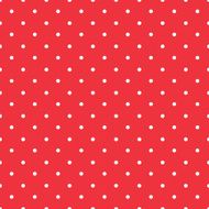 red background polka fabric with white little dots seamless pattern