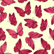 Seamless pattern with butterfly N2
