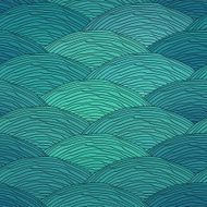 Seamless pattern with waves ornament N14