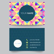 Business card template abstract colorful geometric background N2