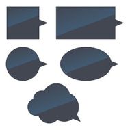 Speech bubbles icons set