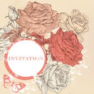 Elegant vector invitation background in vintage style