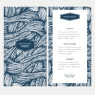 Doodle waves menu template Vector illustration N2