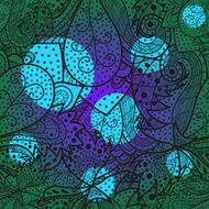 eamless wave hand-drawn pattern with bright spots N2
