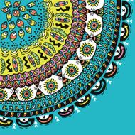 Decorative ornamental ethnic background Hand drawn cartoon vector card