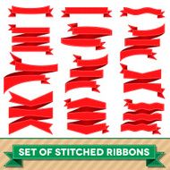 Set of bent ribbons with seam