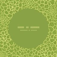 Vector abstract green natural texture circle frame seamless pattern background
