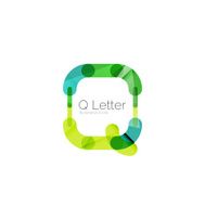 Minimal Q font or letter icon design N25