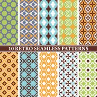set of 10 retro seamless patterns N11