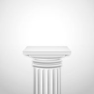 Realistic Classic Empty White Column