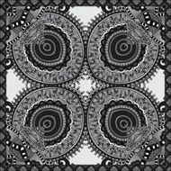 grey ornamental floral paisley bandanna N24