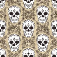 vector pattern with skulls N18