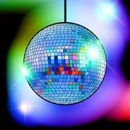 disco ball on a colored background