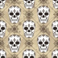 vector pattern with skulls N19