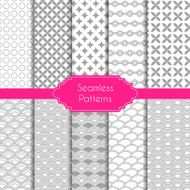 Set of geometric seamless patterns N15