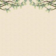 Vector olive tree green background N2