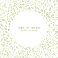 Vector green leaves explosion textile texture circle frame seamless pattern