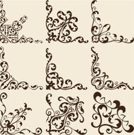 Vintage corner art set