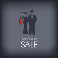 Black Friday shopping poster or flyer Eps10 vector illustration N3