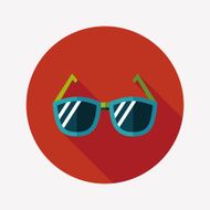 Sunglasses flat icon with long shadow N57