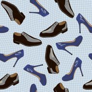 men&#039;s and women&#039;s shoes seamless pattern vectorvector